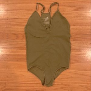 Free People Bodysuit Green Medium Large